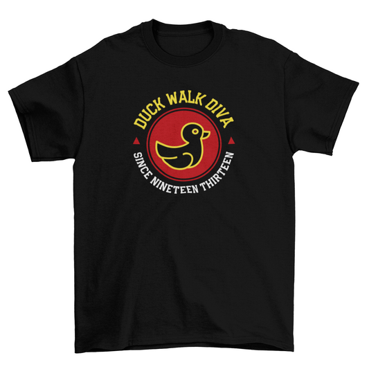 Duck Walk Diva | Black T-Shirt