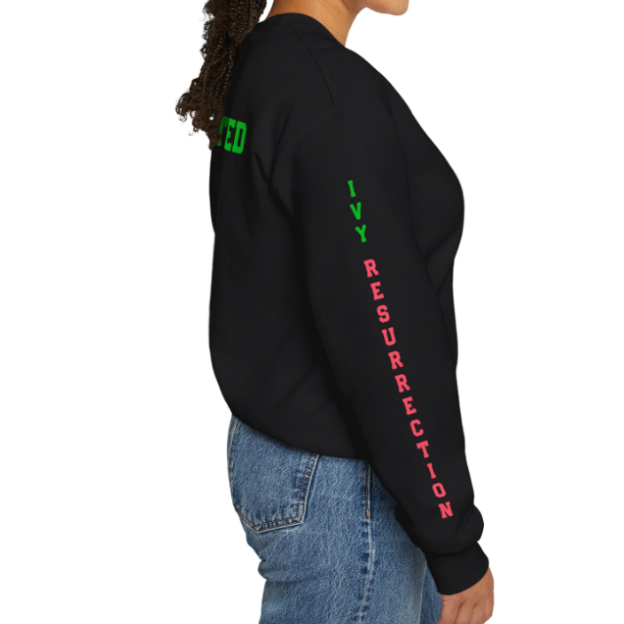 Personalized Line Sister Sweatshirt | Pink + Green