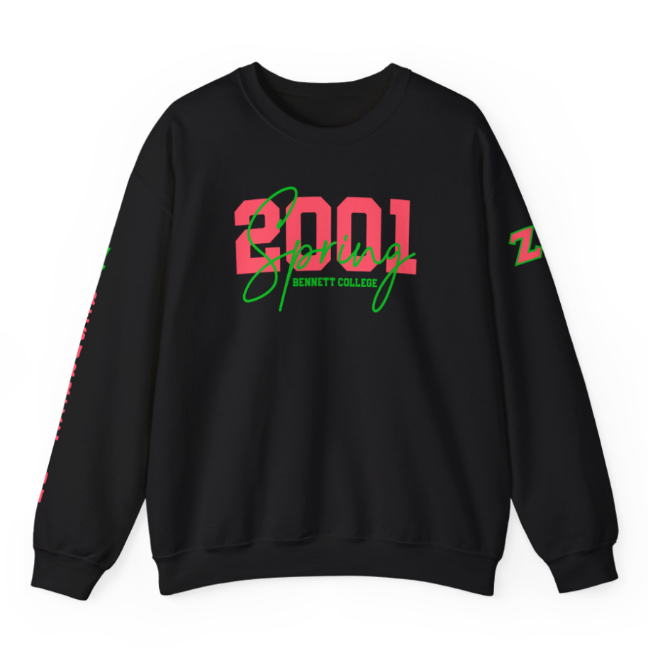 Personalized Line Sister Sweatshirt | Pink + Green