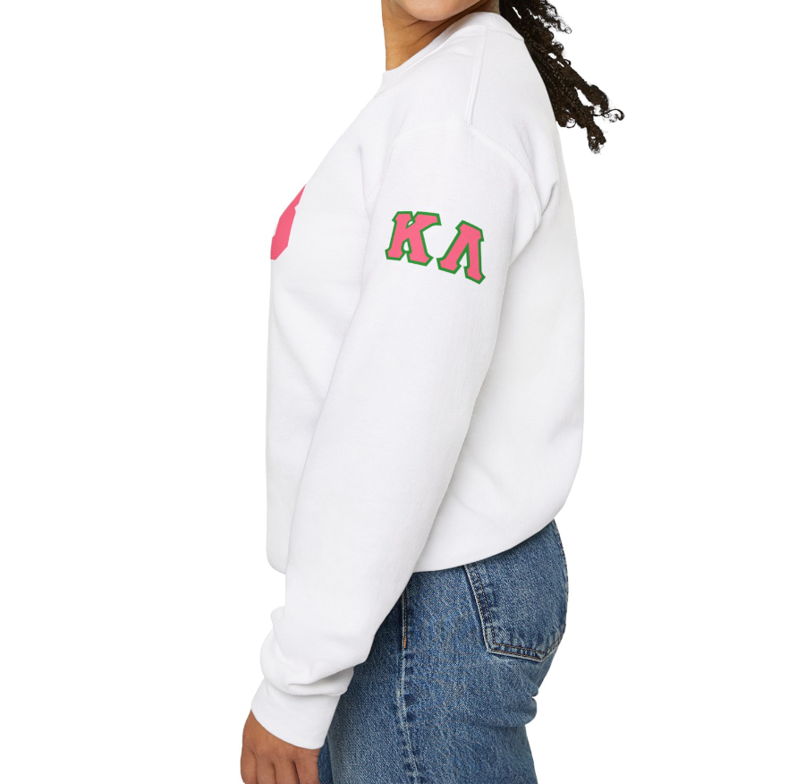 Personalized Line Sister Sweatshirt | Pink + Green