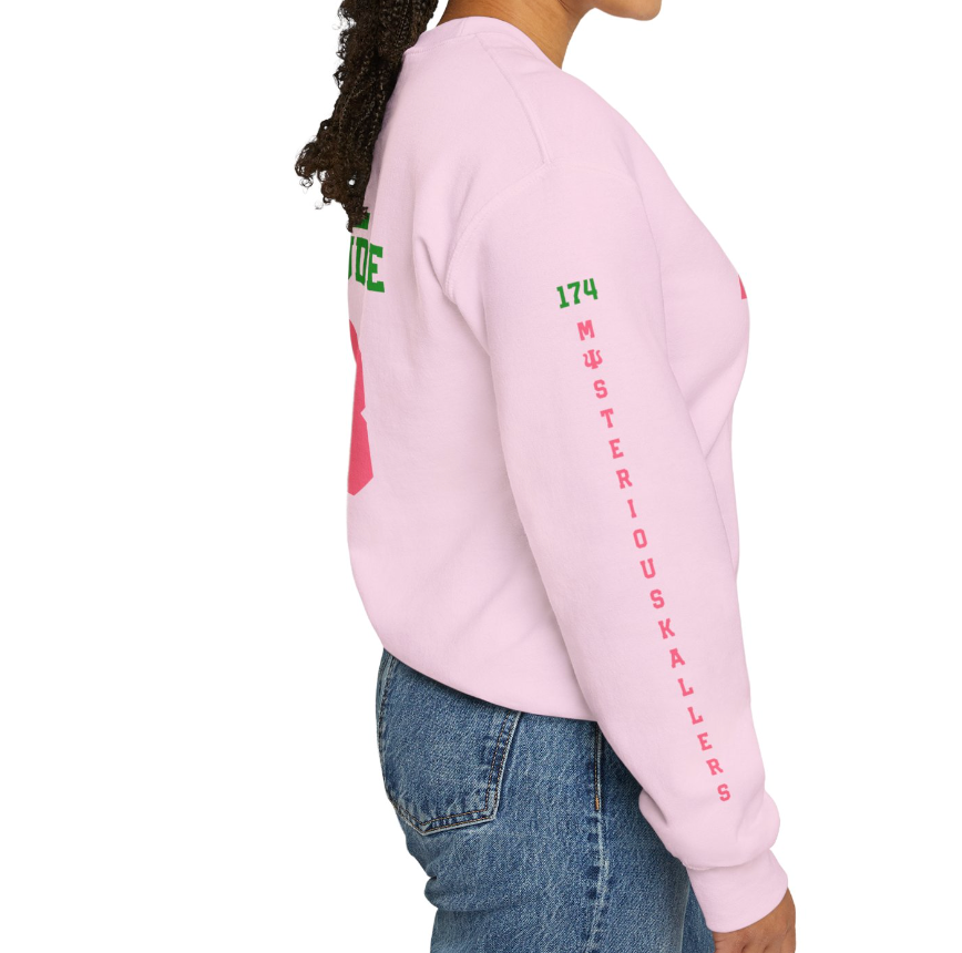 Personalized Line Sister Sweatshirt | Pink + Green