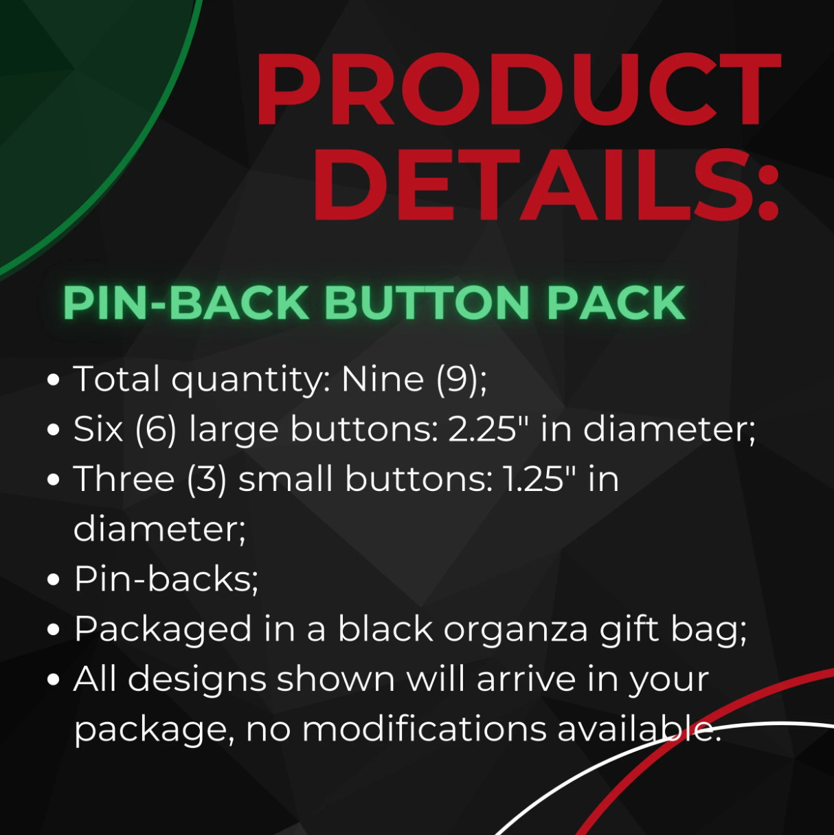 SG Rho Button Pack