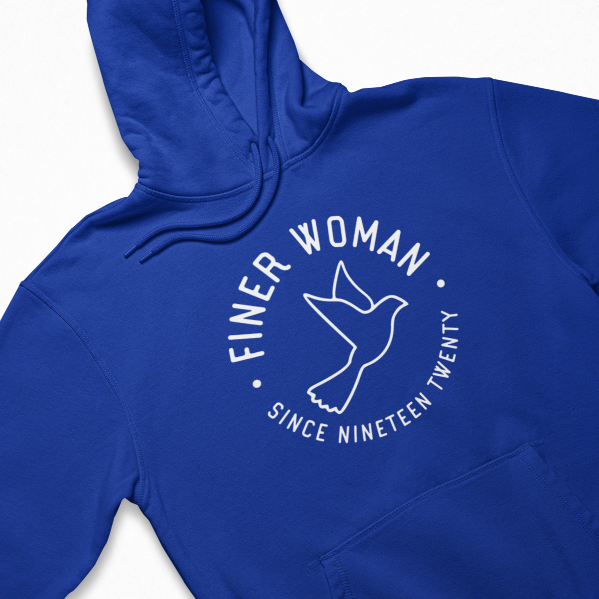 Finer Woman Dove Icon | Blue Hoodie